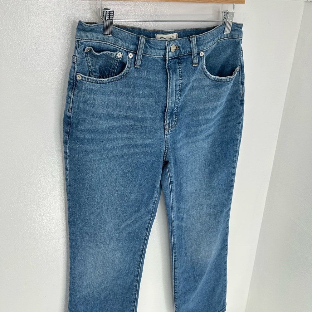 Madewell Slim Demi Boot Cut Jeans Size 30 Light Wash Denim Office Summer 30x25‎ - Picture 4 of 13